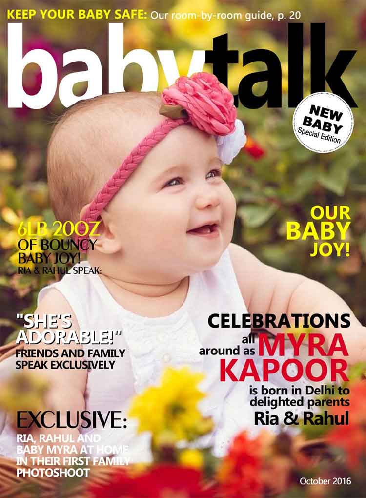 Babytalk New Baby Personalised Magazine Cover