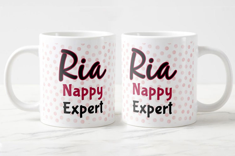 Personalised Nappy Expert Baby Shower Gift Mug